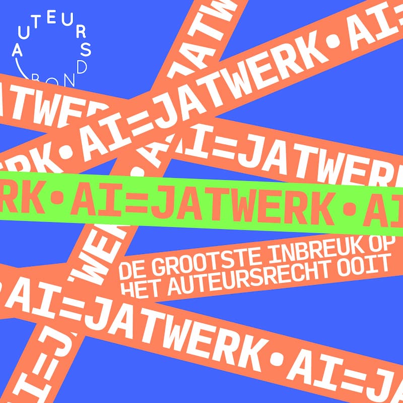 Campagnebeeld van de campagne AI is jatwerk, van de Auteursbond