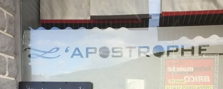 Foutieve apostrof bij café l'apostrophe, taalergernissen